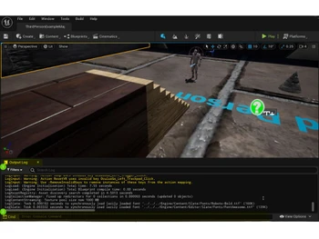 Unreal Engine output log