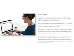 ConductExam Web Based Online Exam Software create exams