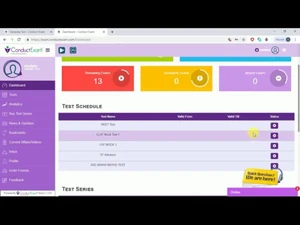 conductexam offline test software dashboard
