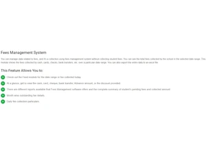 fees management system feature