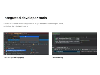 WebStorm Integrated developer tools
