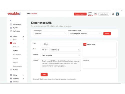 enablex sms experience