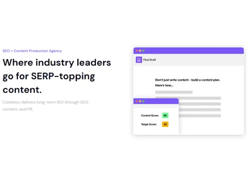 codeless seo+content production