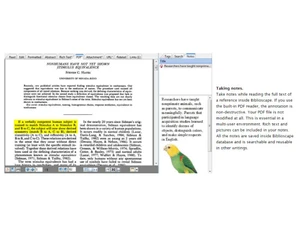 Biblioscape Taking notes