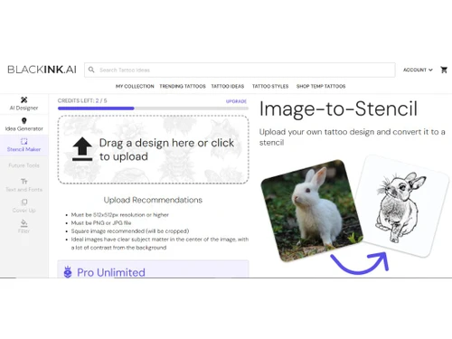 BlackInk AI Image to Stencil