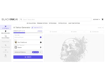 BlackInk AI Tattoo Generator