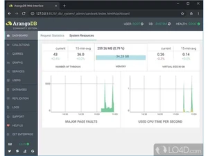 ArangoDB dashboard