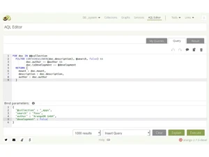 ArangoDB editor