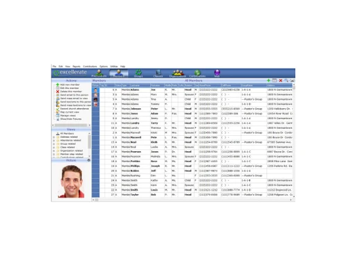 excellerate church management software organise