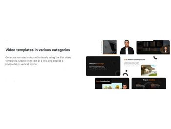 elai video template in various categories