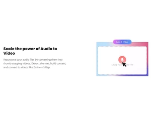 Steve AI-Repurpose audio to video