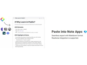 Glasp Paste into note apps
