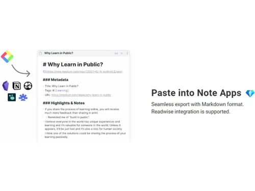 Glasp Paste into note apps