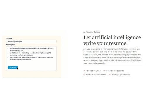 Kickresume AI resume builder