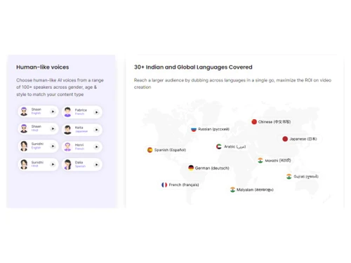 Dubverse Multi language support