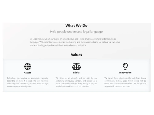 Legal Robot-Our Values