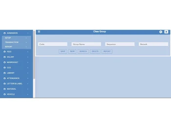 Whizzo School Management dashboard