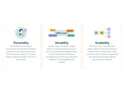 Tavus Personality & Versatility