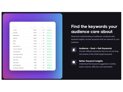 SEO.ai Better keyword insights