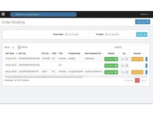 bhor logistic software dashboard
