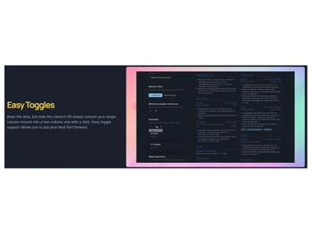 Resume Builder Easy Toggles