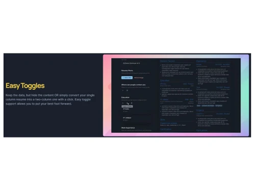Resume Builder Easy Toggles