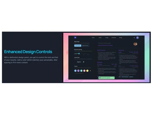 Resume Builder Enhanced Design Controls