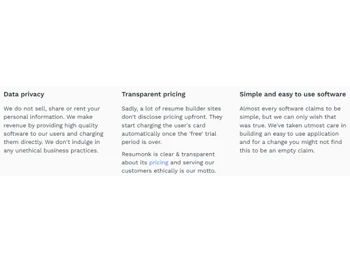 Resumonk-Data privacy & Transparency