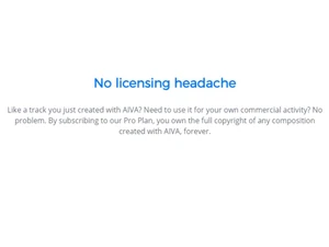 Aiva No Licensing heachache
