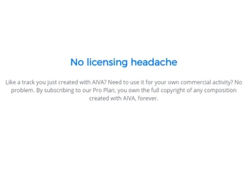 Aiva No Licensing heachache