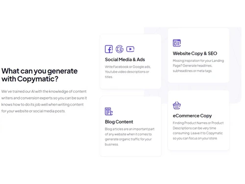 Copymatic-Generate with copymatic