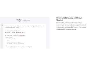 Codesquire-Write function using libraries