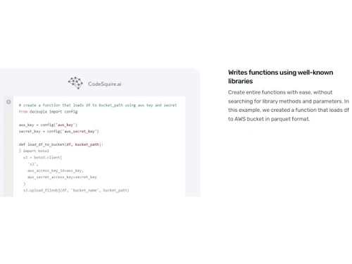 Codesquire-Write function using libraries