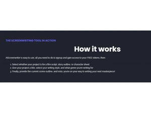 AIscreenwriter How it works