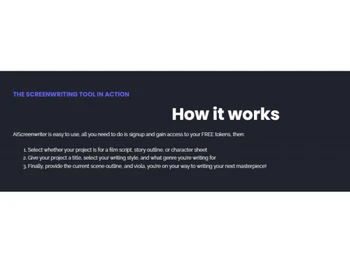 AIscreenwriter How it works