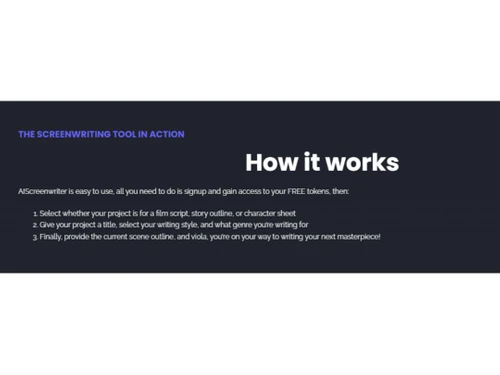 AIscreenwriter How it works