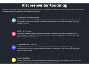 AIscreenwriter The roadmap