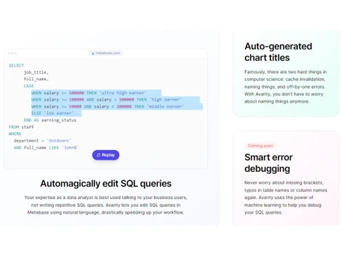 Avanty-Auto-generated chart titles