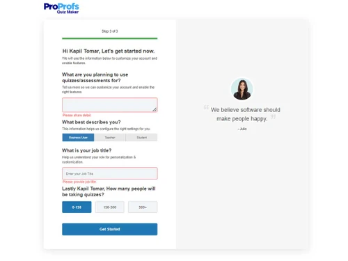 proprofs quiz school