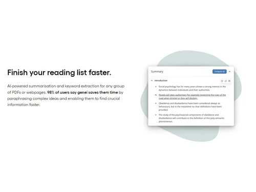 Genei AI summarisation tool