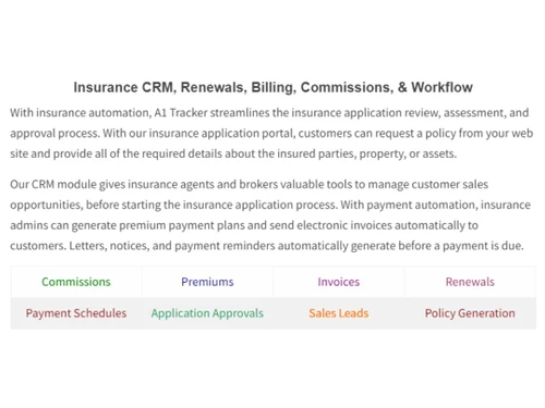 A1 Tracker-Insurance CRM Renewals & more