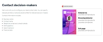 lead forensic contact decision makers