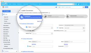 Apptivo Online CRM lead conversion