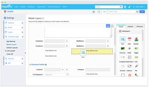 Apptivo Online CRM master layout