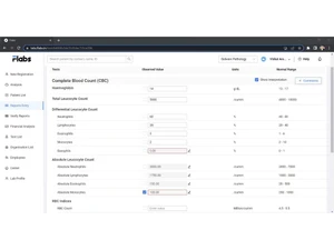flabs lab management software-tests