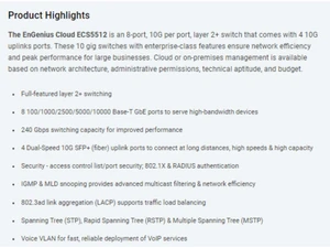 Engenius cloud managed network switch-ECS5512