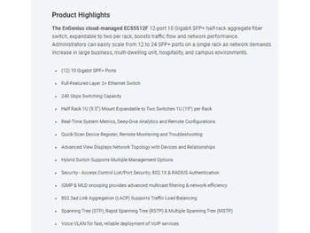 Engenius cloud managed network switch-ECS5512F