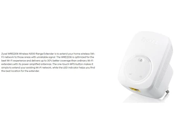 Zyxel WRE2206 Wireless N300 Range Extender -About