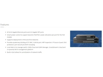 Grandstream GWN7800 Series Switch-Features