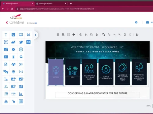 novisign digital signage-dashboard